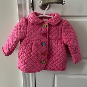Gymboree pink waffle spring jacket 6-12M NWT retail $69